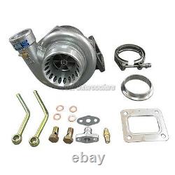 GT35 T4 Turbo Charger Anti-Surge 500+ HP + 3 V-Band Clamp Flange Accessories