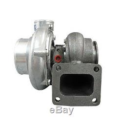 T4 GT35 Turbo Charger Anti-Surge 500+ HP 0.70 0.68 AR + Oil Fitting Drain Flange