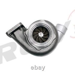 TX-66-62 Billet Wheel Anti-Surge Turbo Turbocharger. 65 AR T3 3in V-Band Exhaust