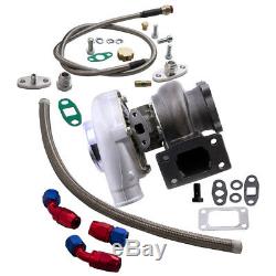 Turbo GT30 GT3037 GT3076 ANTI SURGE Turbocharger with Oil FEED RETURN Line Kit